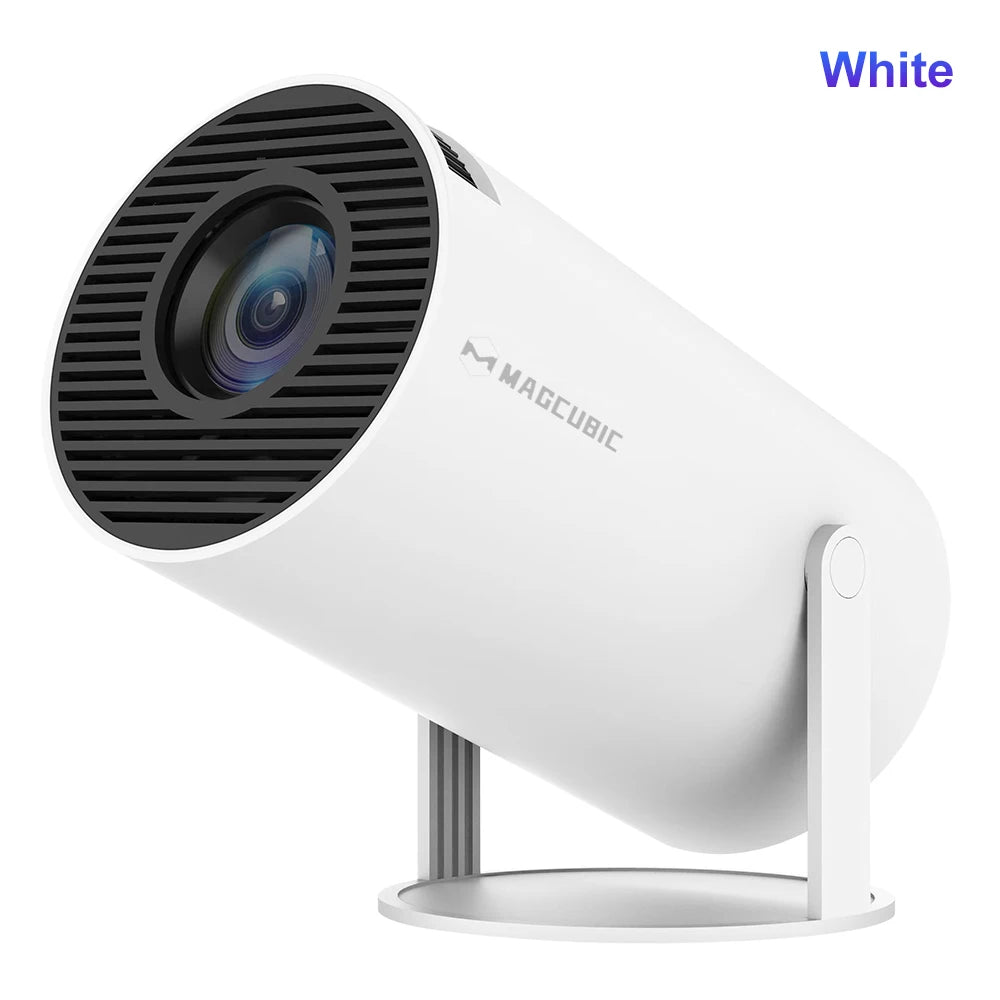 Projetor Magcúbico Android 11 4K 1280*720P HY300 Pro + Wifi Duplo 290ANSI 180 ° Projetor portátil externo flexível para cinema BT5.0